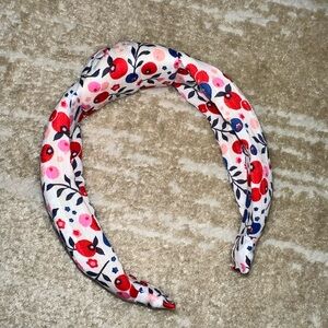 Floral Blueberry 🫐 Headband with Red and Pink Accents